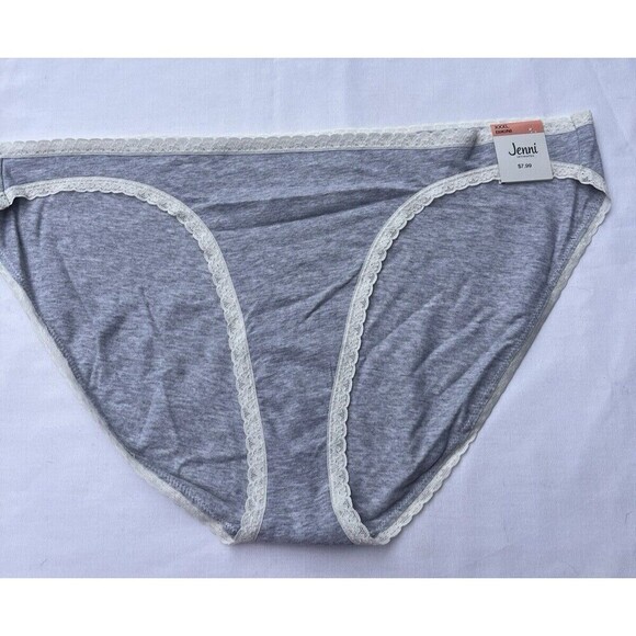 Jenni Intimates Lot of 3 Panties Underwear Gray Tan Blue/White Size XXXL NWT - Picture 4 of 8